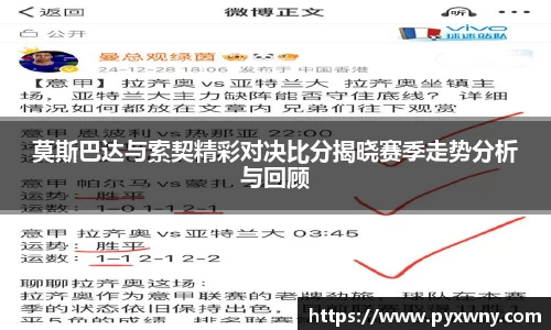 莫斯巴达与索契精彩对决比分揭晓赛季走势分析与回顾